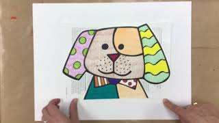 K3rd Grade Romero Britto Inspired Dog [upl. by Artenahs]