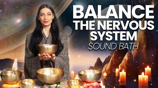 Overactive Sympathetic Nervous System  Healing Frequency Music  Sound Bath Meditation [upl. by Ahsienek]