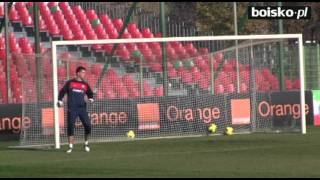 Wojciech Szczęsny i Łukasz Fabiański Trening bramkarzy [upl. by Ahsiekin]