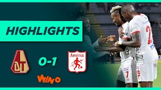 Deportes Tolima vs América de Cali Goles y Highlights Liga BetPlay Dimayor 20212  Fecha 16 [upl. by Nirik54]