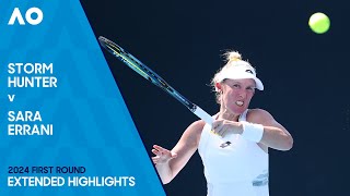 Storm Hunter v Sara Errani Extended Highlights  Australian Open 2024 First Round [upl. by Anaik]