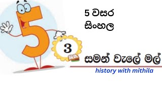 5 වසර 3 වෙනි පාඩම grade 5 සමන් වැලේ මල් [upl. by Wei]