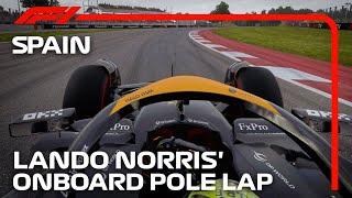 Lando Norris Onboard Pole Lap  2024 Spanish Grand Prix  F1 24 [upl. by Zilvia133]