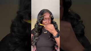 💯 😍 Heatless curling rod headband on wig wigreview wigs humanhairwigs wigstyling wigtutorial [upl. by Onitselec652]