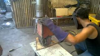 Rice Husk Stove fabrication [upl. by Risteau]