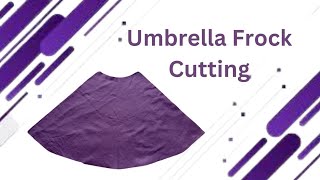 Umbrella Frock Cutting in Easy Way  How to Cut Umbrella Frock [upl. by Nirrol]