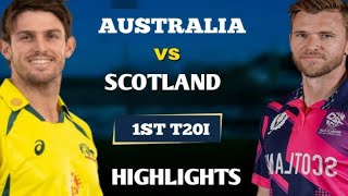 Australia vs Scotland T20 Highlights  Australia vs Scotland highlights [upl. by Atiram]