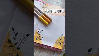 AESTHETIC BORDER DESIGN for PROJECT 🌼diy satisfying borderdesign youtubeshorts viralshorts [upl. by Caddric388]