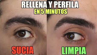 COMO RELLENAR Y PERFILAR CEJAS PERFECTAS  COMO hacer RAYA en la CEJA HOMBRE [upl. by Haase]