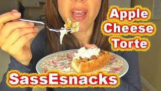 SassEsnacks ASMR Making amp Eating Wisconsin Apple Cheese Torte  Recipe  Dessert  Whispers [upl. by Bara]