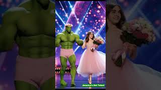 Pretty Girl and The Hulk on Americas Got Talent Stage talent [upl. by Curran]