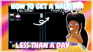 How to GET A HALO in LESS THAN 24 hours In Royale High [upl. by Ardnossac273]