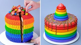 🌈 Satisfying RAINBOW Cake Decorating Ideas 🌈 Amazing Chocolate Cake Decorating Compilation [upl. by Gnagflow]