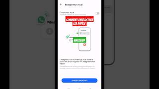 Comment enregistrer les appels WhatsApp  short smartphone [upl. by Murvyn988]