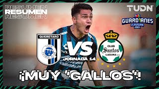 Resumen  Querétaro vs Santos  Torneo Guard1anes 2021 Liga Mx  J14  TUDN [upl. by Eceinwahs]