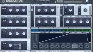 How to make a basssub droppitchdown in NI Massive Tutorial [upl. by Atekehs]