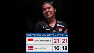 Gregoria Mariska Tunjung lolos ke semifinal kumamoto Master 2024 [upl. by Wadell]