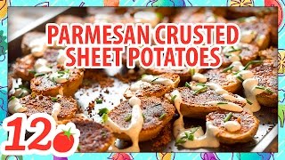 How to make Parmesan Crusted Sheet Potatoes Dinner Recipe [upl. by Zsolway455]