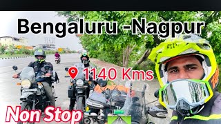 DAY1 BENGALURU to LADAKH1200kms NONSTOP RIDE  NAGPUR📍🏍️🏔️🛣️🧭 [upl. by Hill202]