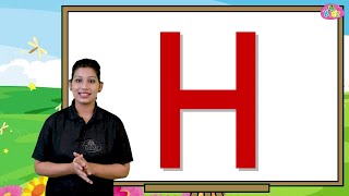 Letter H Song  How to write Letter h  Learn English Alphabet  Small and Capital Letter h writing [upl. by Vallonia]