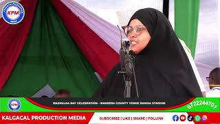 MASHUJAA DAY CELEBRATION MANDERA COUNTY VENUE BANISA STADIUM SPEECH UMULQEIR KHASIM WOMEN REP [upl. by Stahl520]