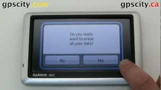 How to Reset the Garmin nuvi 12xx 13xx and 14xx Series GPS Navigators [upl. by Kralc224]