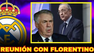 REUNIÓN Y COMIDA EN VALDEBEBAS ENTRE FLORENTINO Y ANCELOTTI TRAS LA DERROTA CONTRA EL MILÁN [upl. by Acirea]