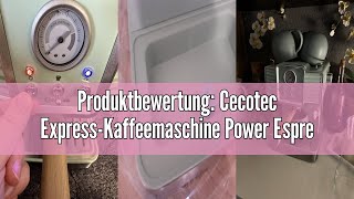 Produktbewertung Cecotec ExpressKaffeemaschine Power Espresso 20 Tradizionale Light Green 1350 W [upl. by Inalem]