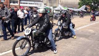 Bsa M23 at brooklands race track 30th june 2012 [upl. by Trik211]