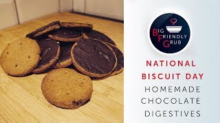 Making CHOCOLATE DIGESTIVES  Homemade Biscuit Recipe [upl. by Tamarra]