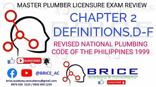 PLUMBING CODE DEFINITIONS DEF [upl. by Eiroj]