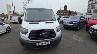 FH19WJG Ford Transit 20 350 L3H3 PV DRW Euro 6 with 129 bhp in White on 41K  FSH  Stills 4K [upl. by Akinohs]