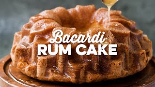 Bacardi Rum Cake Air Fryer or Oven  Supergolden Bakes [upl. by Postman223]