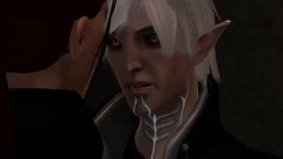 Dragon Age II  Fenris Romance Scene Option 2 [upl. by Naneik]