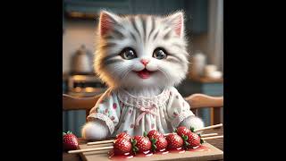 🐱🍓 Cat Chefs Strawberry Candy Gourd Surprise [upl. by Meeharb]