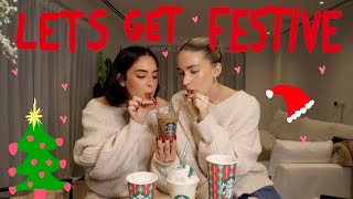 TRYING THE STARBUCKS CHRISTMAS MENU  Sophia and Cinzia  ad [upl. by Sonnnie]