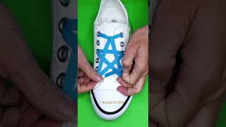 How To Tie Shoelaces How to tie star shoes lace viral shoelaces handmade satisfying [upl. by Naeerb]