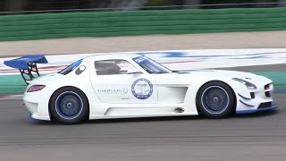 Mercedes SLS AMG GT3 Laureus Edition on the track  INCREDIBLE SOUND [upl. by Amaryl]