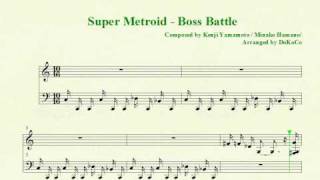 Ridley Super Metroid Theme Sheet Music Piano [upl. by Maidel]