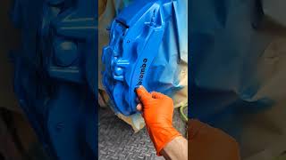 ford Mustang brake calipers paint customer order Grabber Blue Metallic shorts [upl. by Uahc]