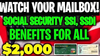 2000 4TH STIMULUS CHECK SOON WATCH YOUR MAILBOX SOCIAL SECURITY SSI amp SSDI [upl. by Liam513]