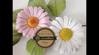 Quilling Daisies  Daisy Margeriten flower tutorial [upl. by Saenihp641]