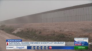 National Guard shoots migrant after stabbing another [upl. by Siddra102]