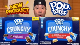 POP TARTS® CRUNCHY POPPERS REVIEW STRAWBERRY amp BROWNIE CRUNCH [upl. by Aipotu]