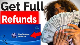 How to Get REFUNDS on PS4PS5 And KEEP THE GAMESDLC Get Refunds on Playstation Network [upl. by Hooker]