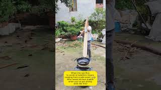 Cooking Fish The Ultimate Oil Splash Avoidance Challenge youtubeshorts funny moments [upl. by Rabah]