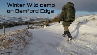 Winter Wild camp on Bamford Edge [upl. by Lilias]