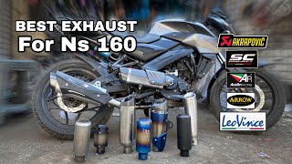 Best exhaust for Ns 160  performance akrapovic exhaust for Ns 160  200 [upl. by Hayyikaz]