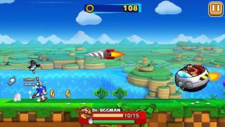 Sonic Runners Android Showdown Vs Eggman  Drill Gameplay [upl. by Alger649]