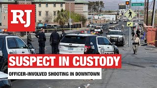 LVMPD Investigating OIS In Downtown [upl. by Jocko]